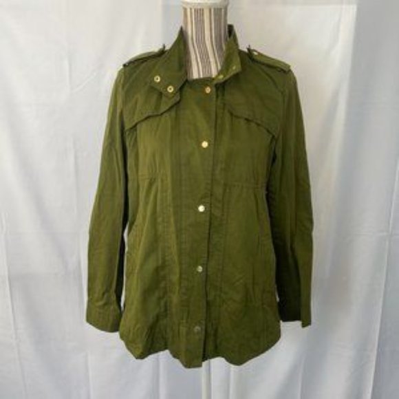 Zara Basics Green Cargo Utility Jacket SZ S - Picture 7 of 11